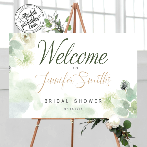 Greenery Succulent Bridal Shower Welcome Sign