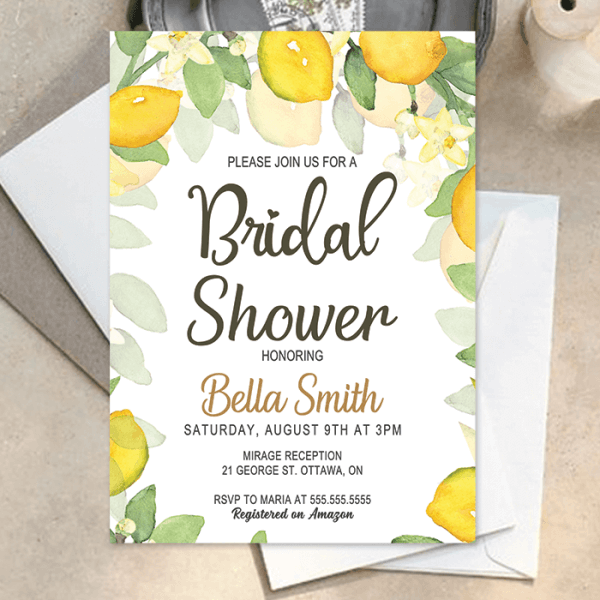 Rustic Wood Sunflower Bridal Shower Invitations – D126 - Bridal Printables