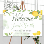 lemon bridal shower welcome sign