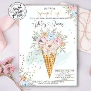 Scooped up invitation bridal shower
