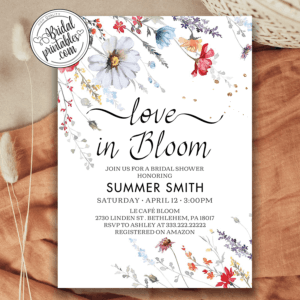 Love is in Bloom Bridal Shower Invites, Spring Wildflowers