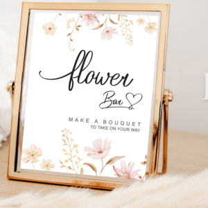 Pink and-beige-Floral-Bridal-Shower-Flower-Bar-Sign