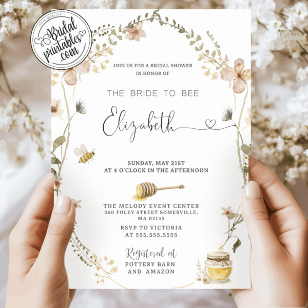 meant to bee bridal shower bride to bee bridal shower invitations