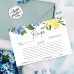 hydrangea and lemon bridal shower
