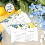 lemon and floral bridal shower ideas