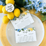 bridal shower recipe card station